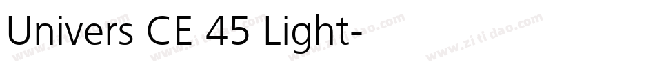 Univers CE 45 Light字体转换